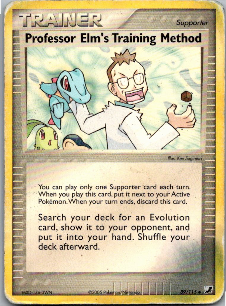 Professor Elm's Training Method 89/115 EX Verborgene Mächte – Vorderseite