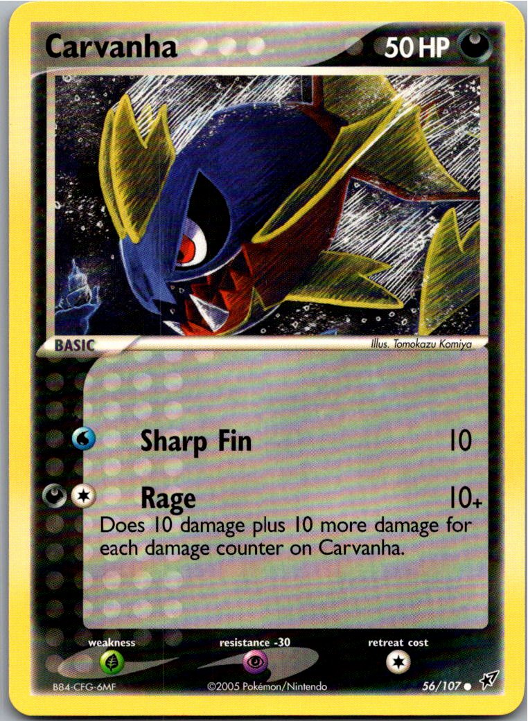Carvanha Kanivanha 56/107 EX Deoxys – Vorderseite