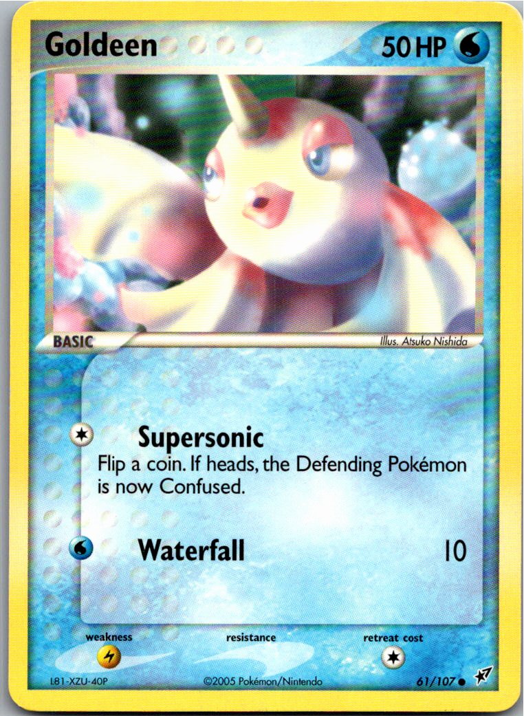 Goldeen Goldini 61/107 EX Deoxys – Vorderseite