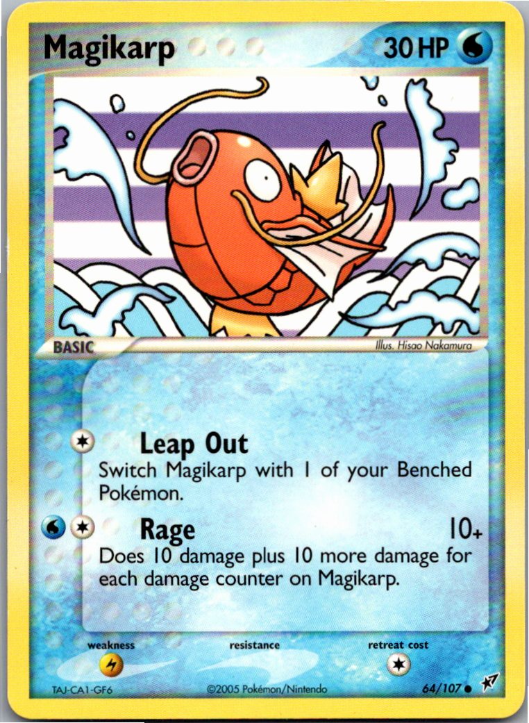 Magikarp Karpador 64/107 EX Deoxys – Vorderseite