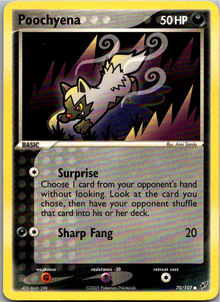 Poochyena Fiffyen 70/107 EX Deoxys – Vorderseite