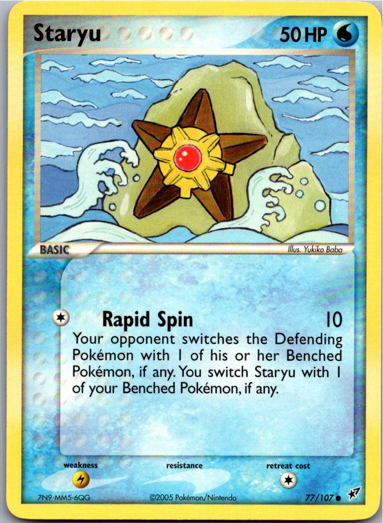 Staryu Sterndu 77/107 EX Deoxys – Vorderseite