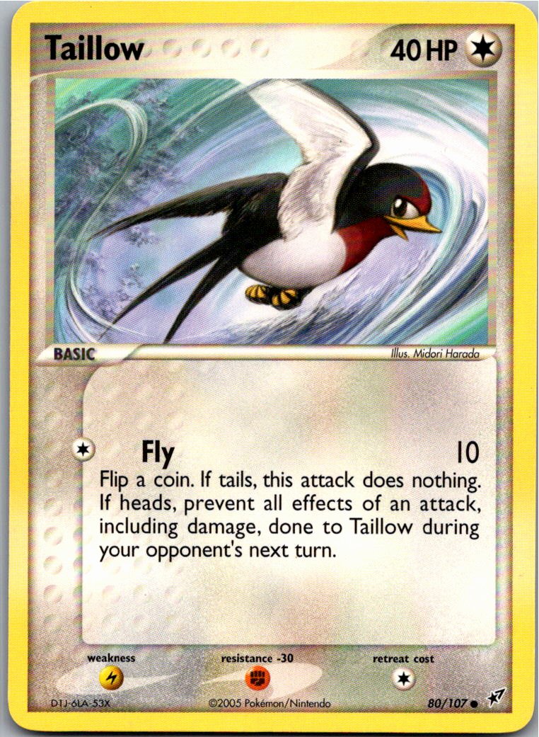 Taillow Schwalbini 80/107 EX Deoxys – Vorderseite