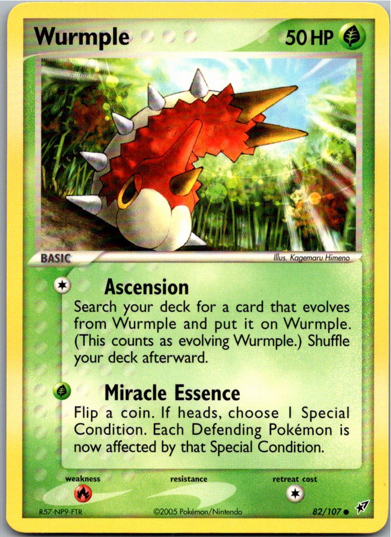 Wurmple Waumpel 82/107 EX Deoxys – Vorderseite