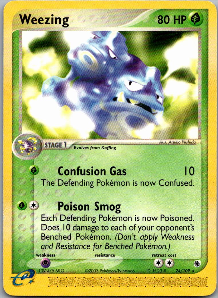 Weezing Smogmog 24/109 EX Rubin & Saphir – Vorderseite