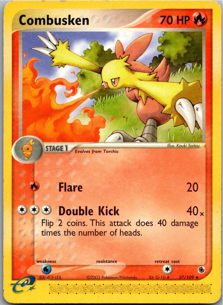 Combusken Jungglut 27/109 EX Rubin & Saphir – Vorderseite