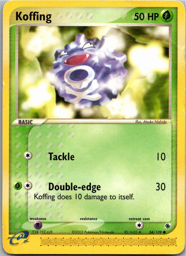 Koffing Smogon 54/109 EX Rubin & Saphir – Vorderseite