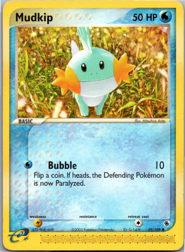 Mudkip Hydropi 59/109 EX Rubin & Saphir – Vorderseite