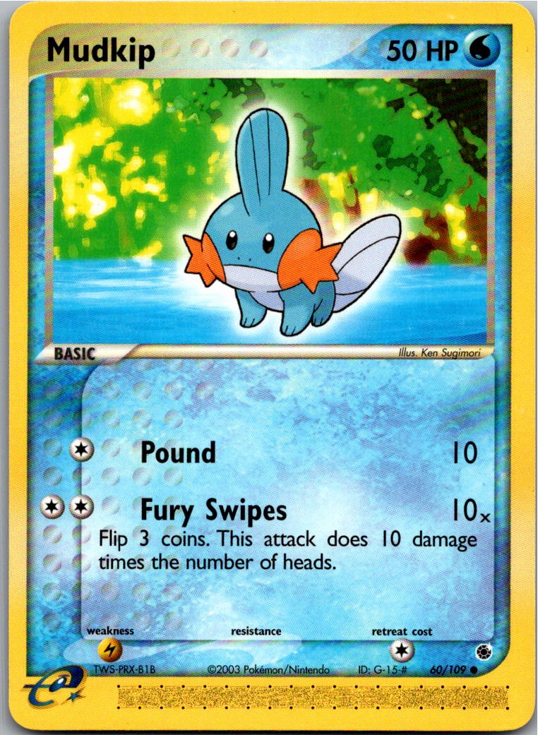 Mudkip Hydropi 60/109 EX Rubin & Saphir – Vorderseite