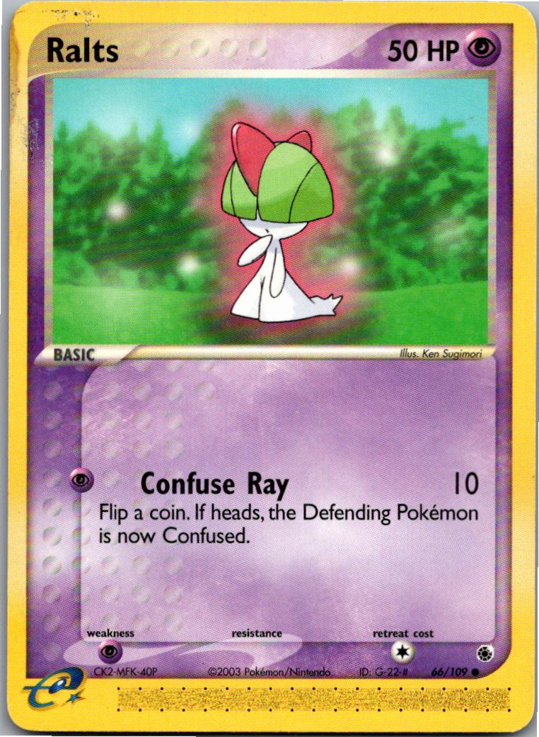 Ralts Trasla 66/109 EX Rubin & Saphir – Vorderseite