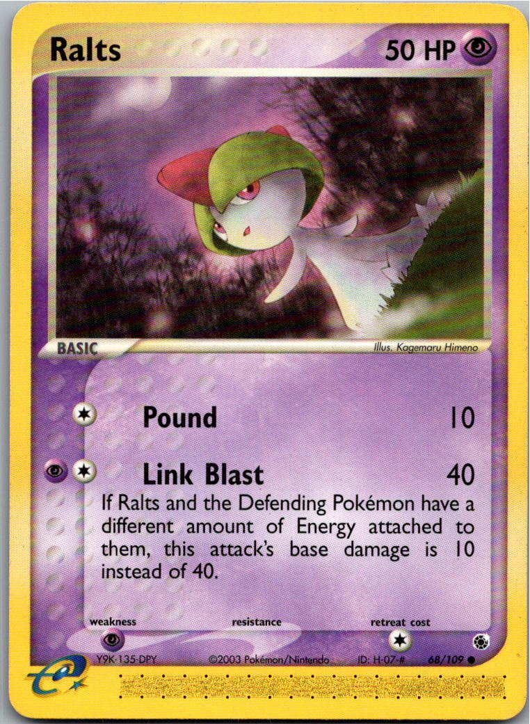 Ralts Trasla 68/109 EX Rubin & Saphir – Vorderseite