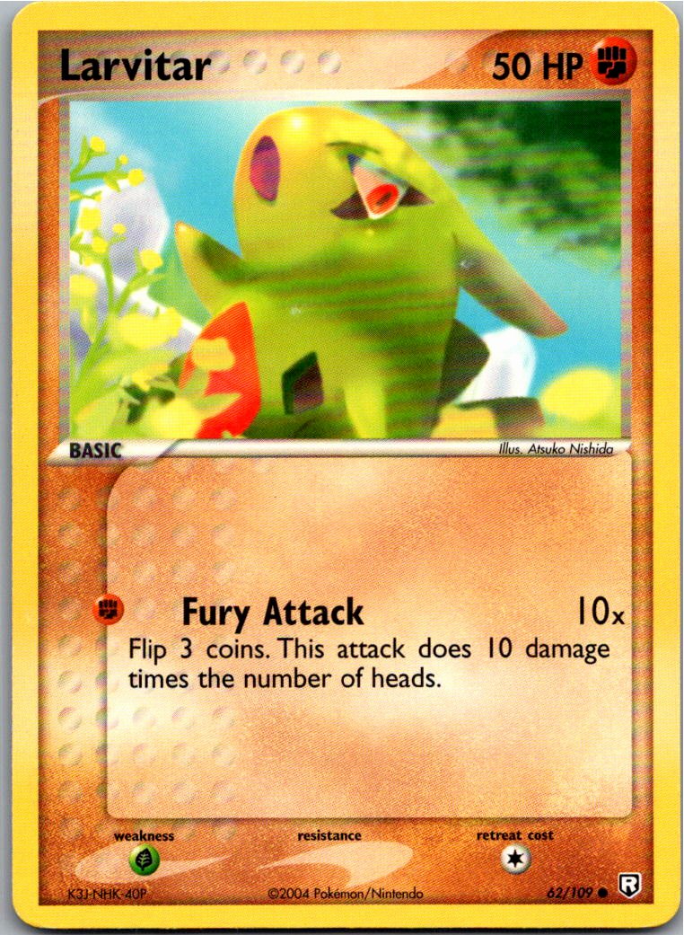 Larvitar 62/109 Team Rocket Returns – Vorderseite