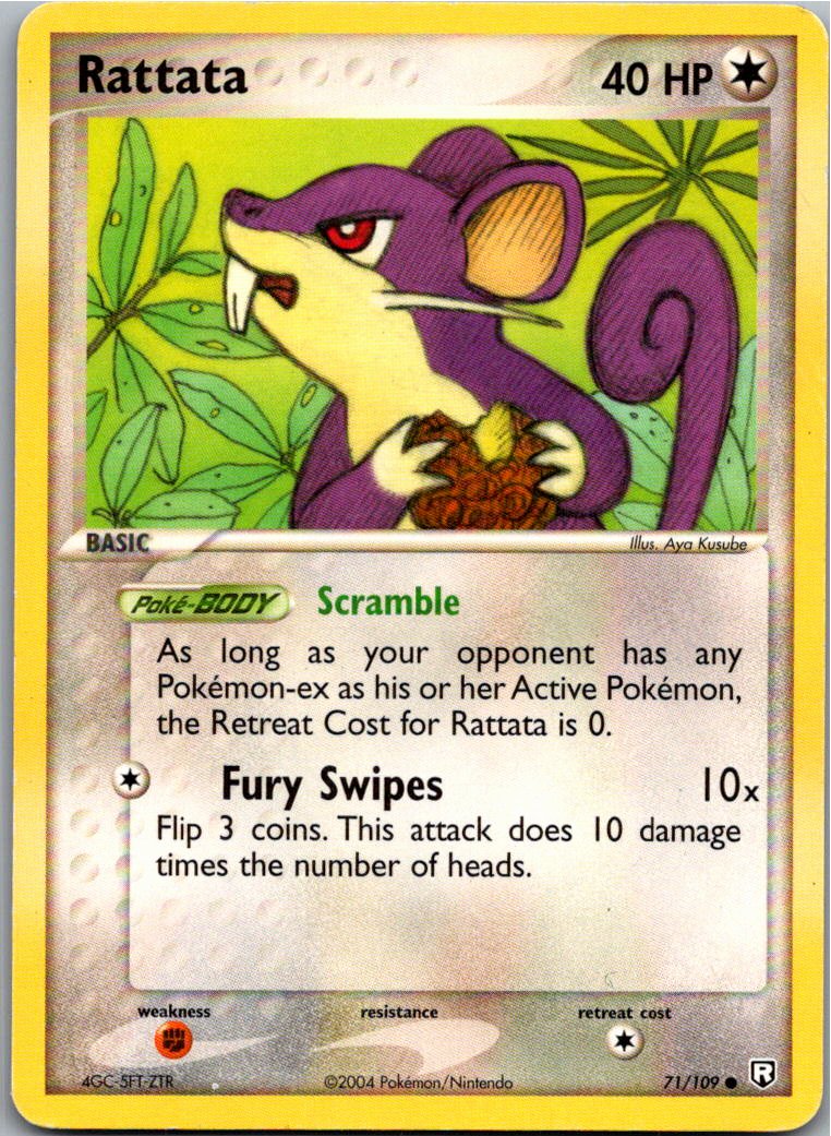 Rattata Rattfratz 71/109 Team Rocket Returns – Vorderseite