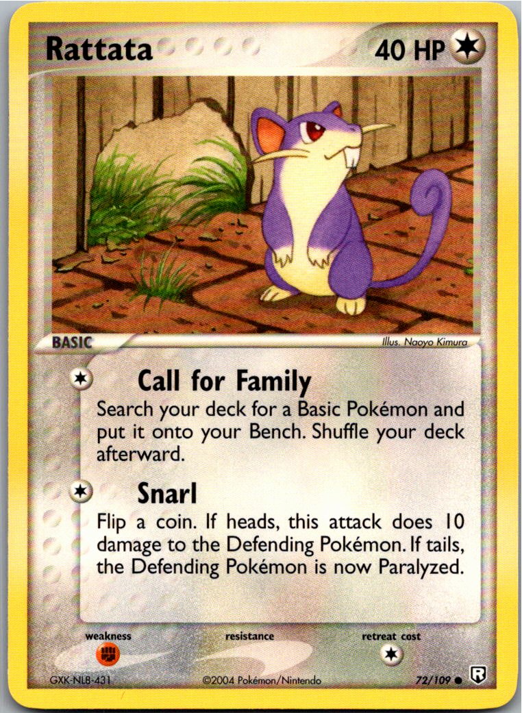 Rattata Rattfratz 72/109 Team Rocket Returns – Vorderseite