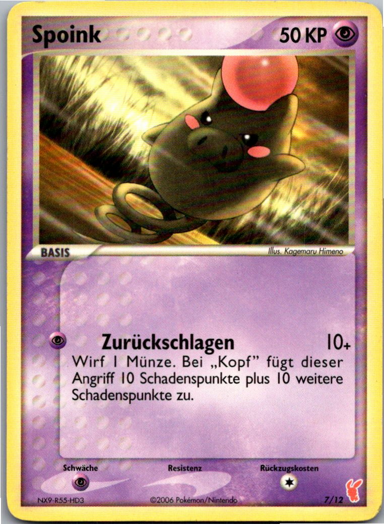 Spoink 7/12 EX trainer Kit 2 (Plusle) – Vorderseite