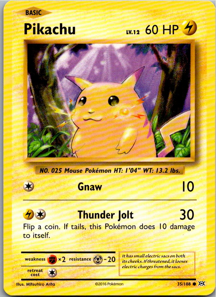 Pikachu 35/108 Evolution – Vorderseite