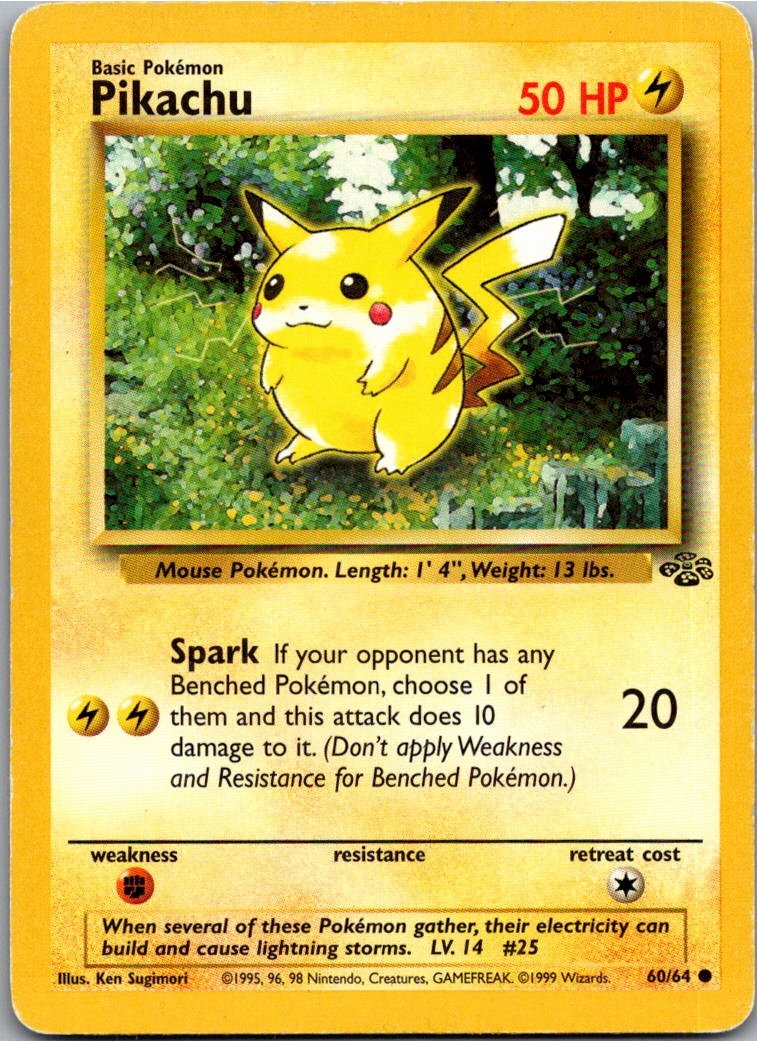 Pikachu 60/64 Dschungel – Vorderseite