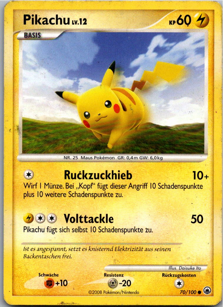 Pikachu 70/100 Sturmtief – Vorderseite