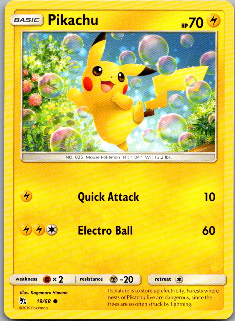 Pikachu 19/68 Verborgenes Schicksal – Vorderseite