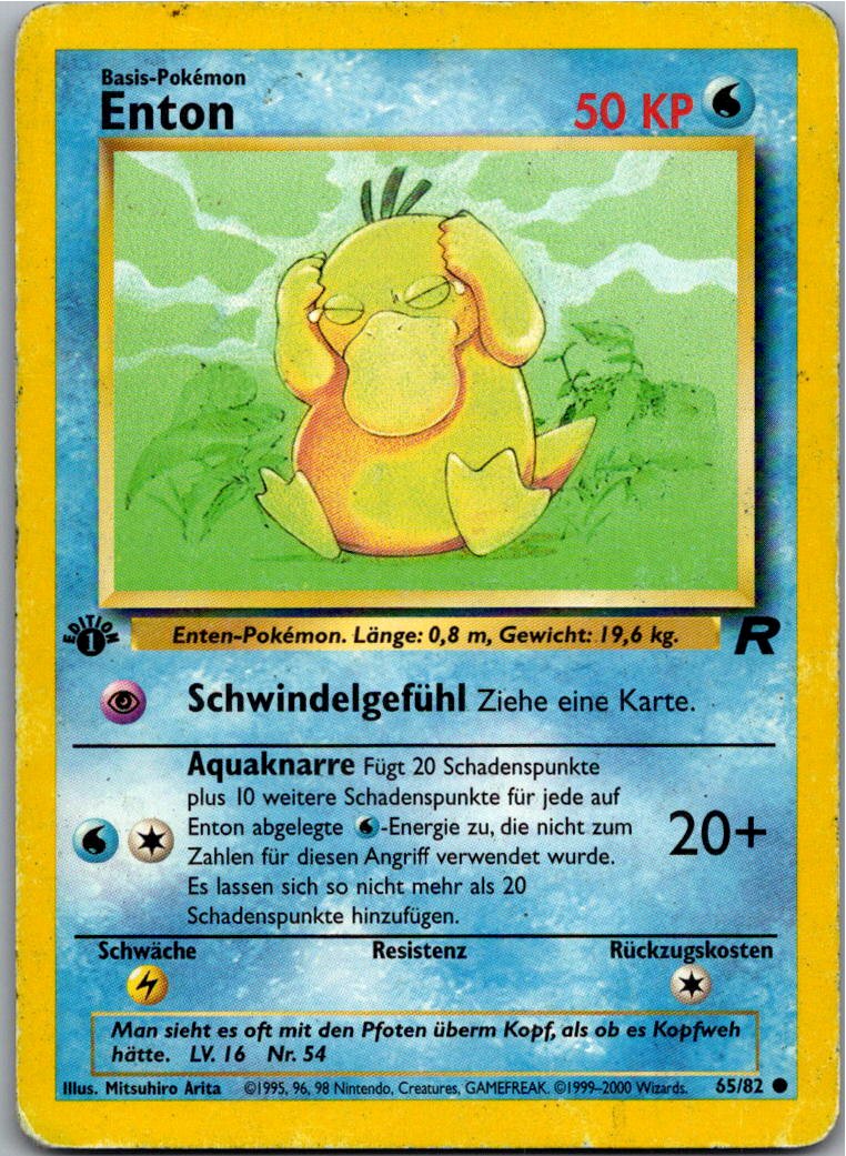 Psyduck 65/82 Team Rocket – Vorderseite