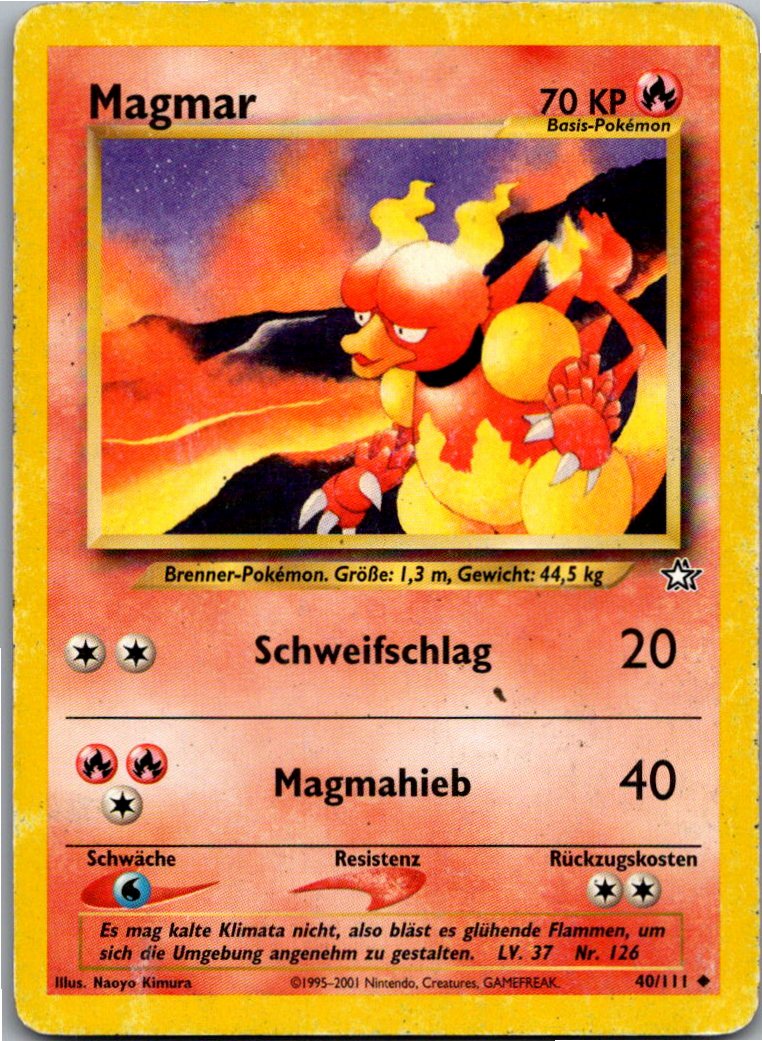 Magmar 40/111 Neo Genesis – Vorderseite