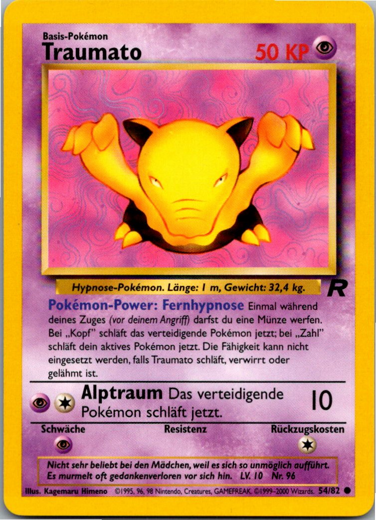Drowzee 54/82 Team Rocket – Vorderseite