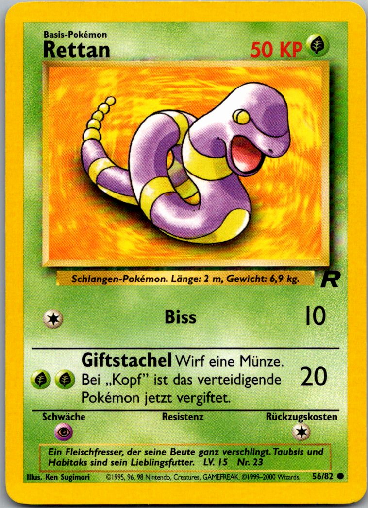 Ekans 56/82 Team Rocket – Vorderseite