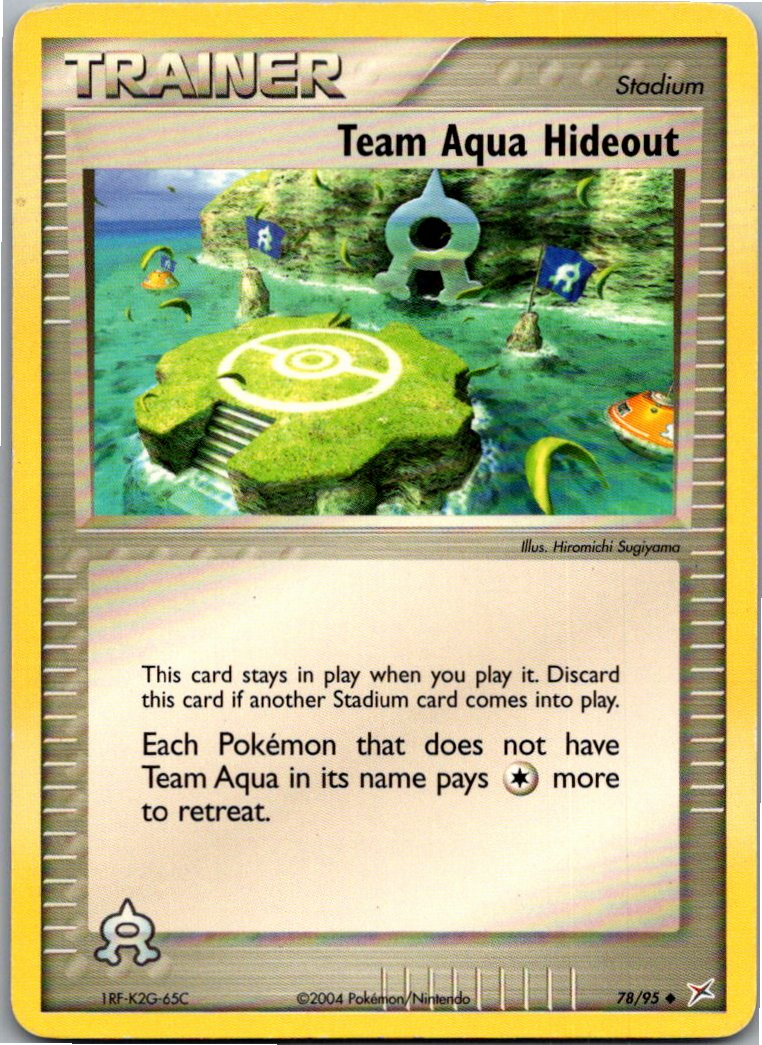 Team Aqua Hideout 78/95 EX Team Magma vs Team Aqua – Vorderseite