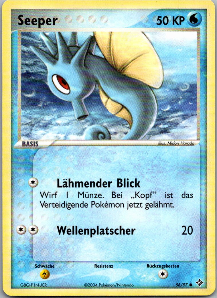 Horsea 58/97 EX Drache – Vorderseite