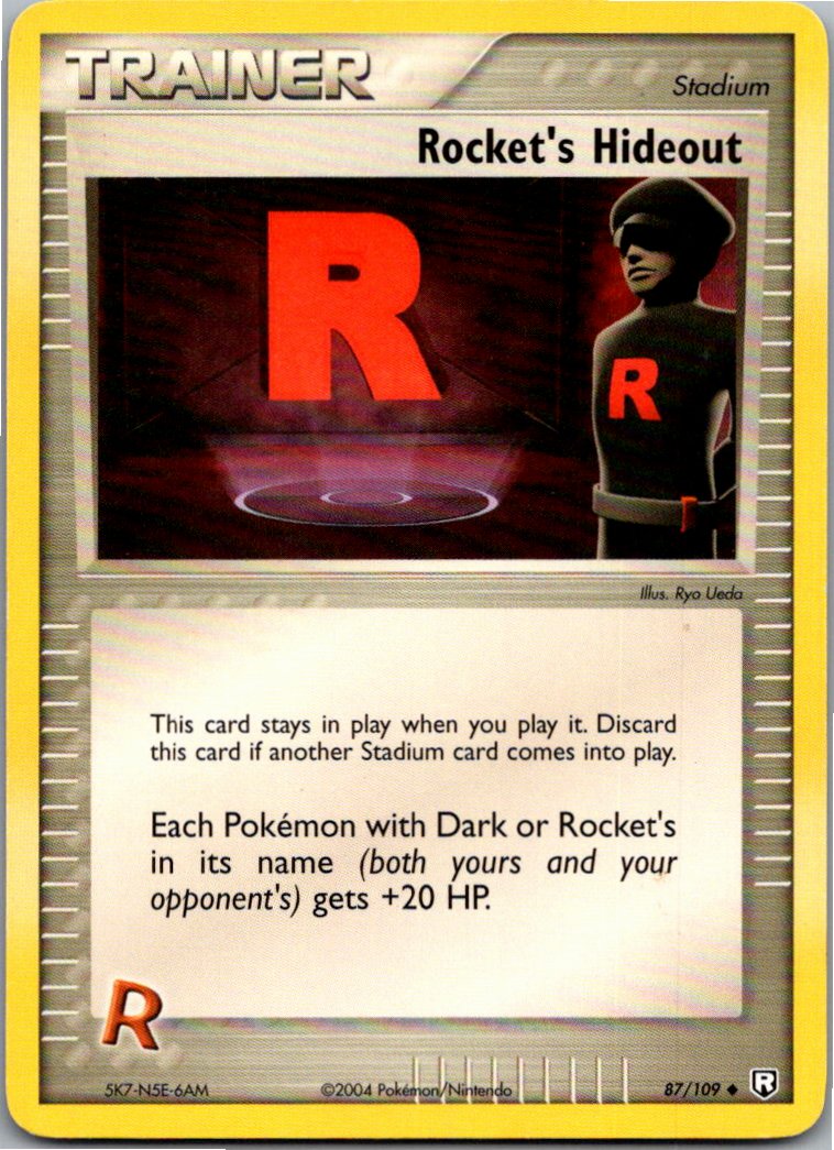 Rocket's Hideout 87/109 Team Rocket Returns – Vorderseite