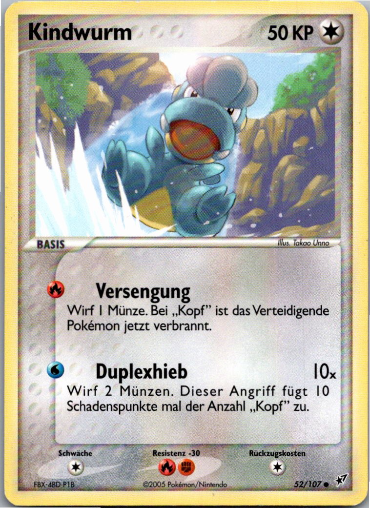 Kindwurm 52/107 EX Deoxys – Vorderseite