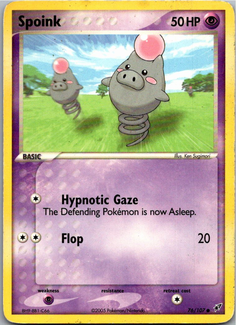 Spoink 76/107 EX Deoxys – Vorderseite