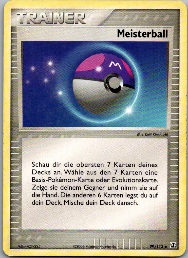 Meisterball 99/113 EX Delta Species – Vorderseite