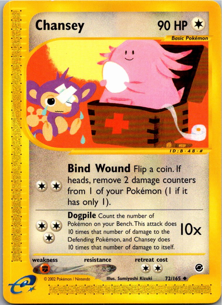Chansey Chaneira 72/165 Expedition – Vorderseite