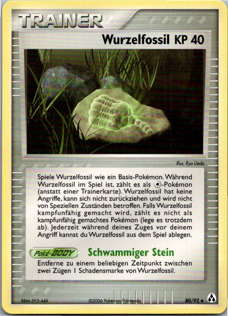 Wurzelfossil 86/108 EX Power Keepers – Vorderseite