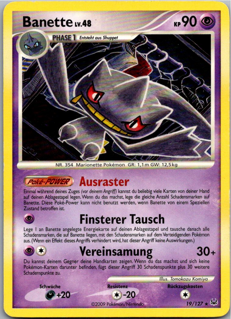Banette 19/127 Platin – Vorderseite