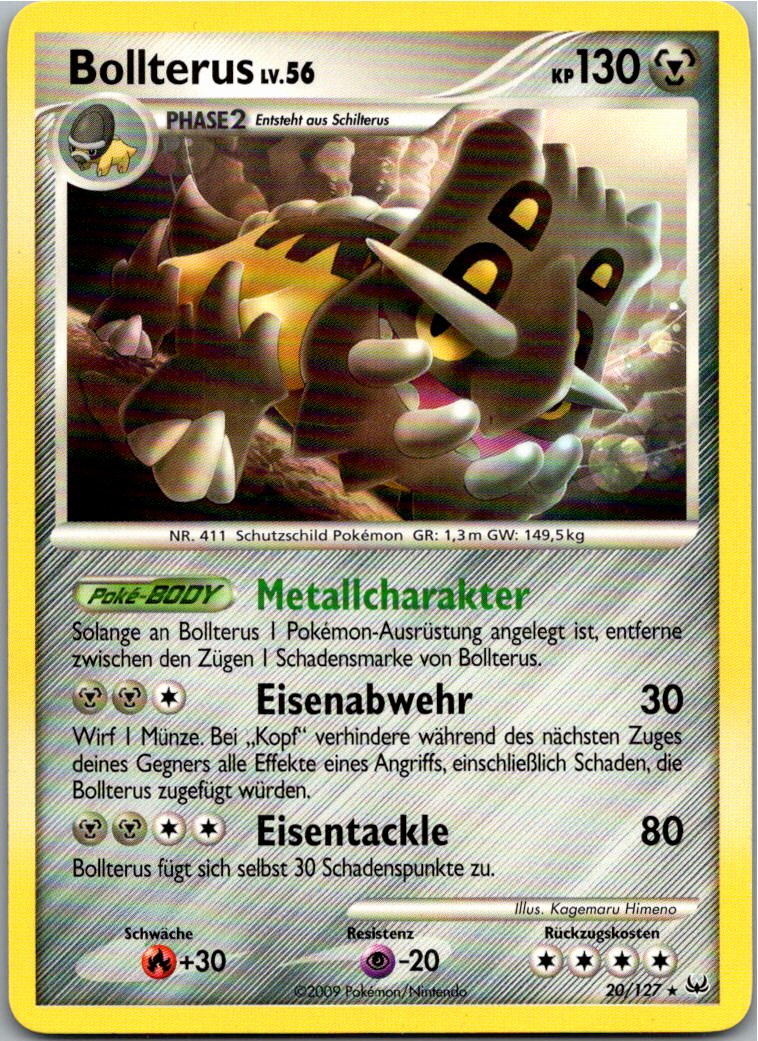 Bollterus 20/127 Platin – Vorderseite