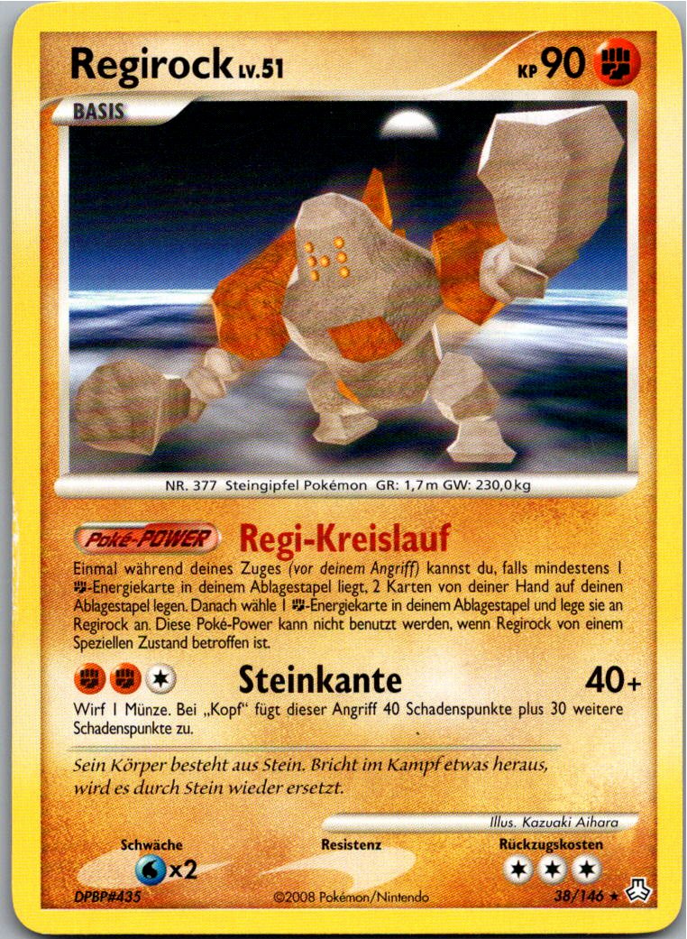 Regirock 38/146 Erwachte Legenden – Vorderseite