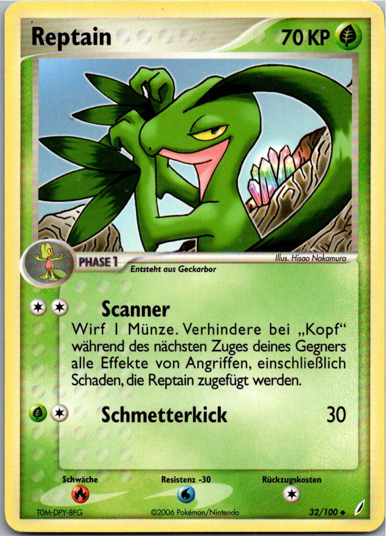 Reptain 32/100 EX Crystal Guardians – Vorderseite