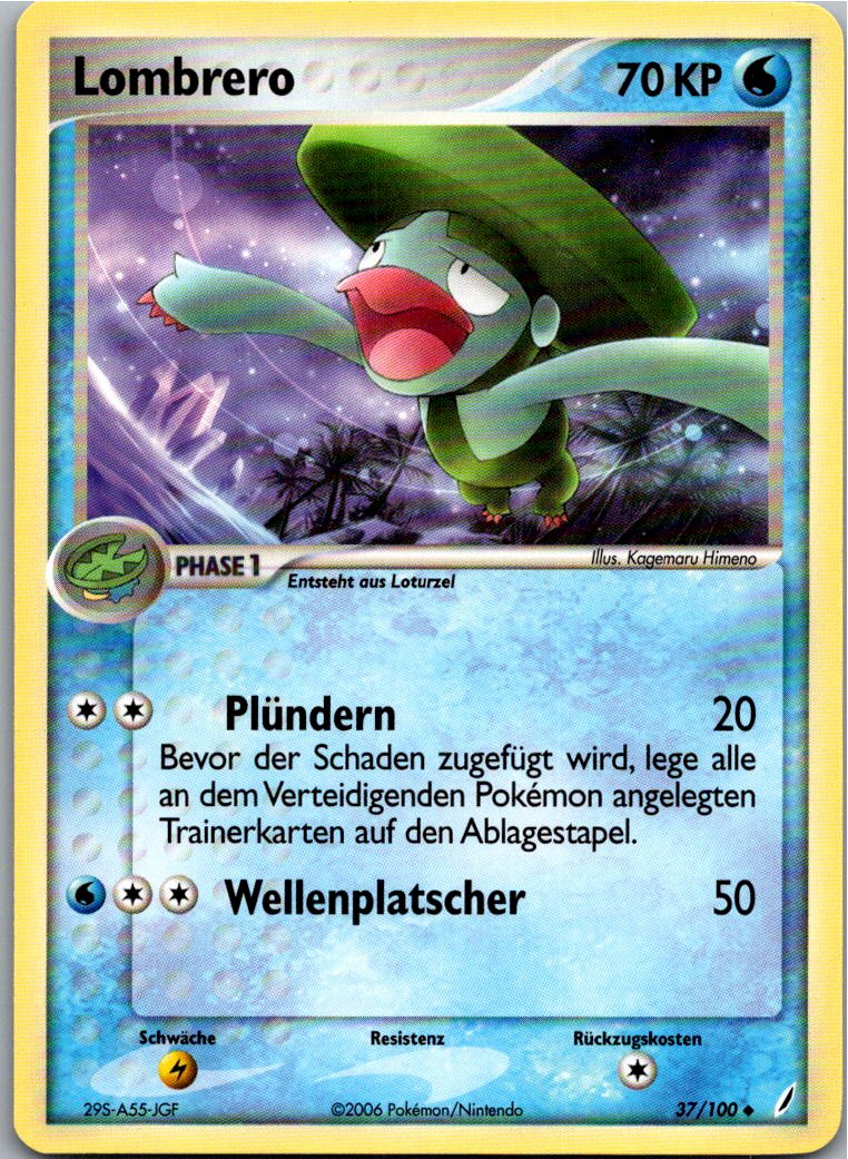 Lombrero 37/100 EX Crystal Guardians – Vorderseite