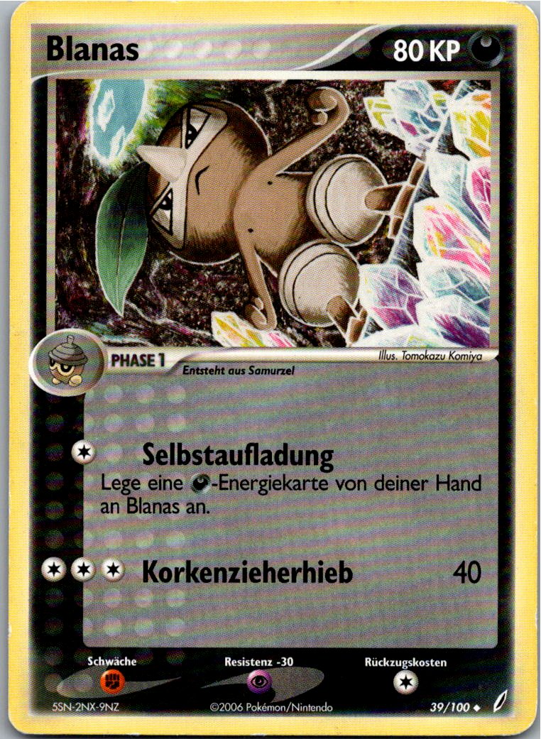 Blanas 39/100 EX Crystal Guardians – Vorderseite