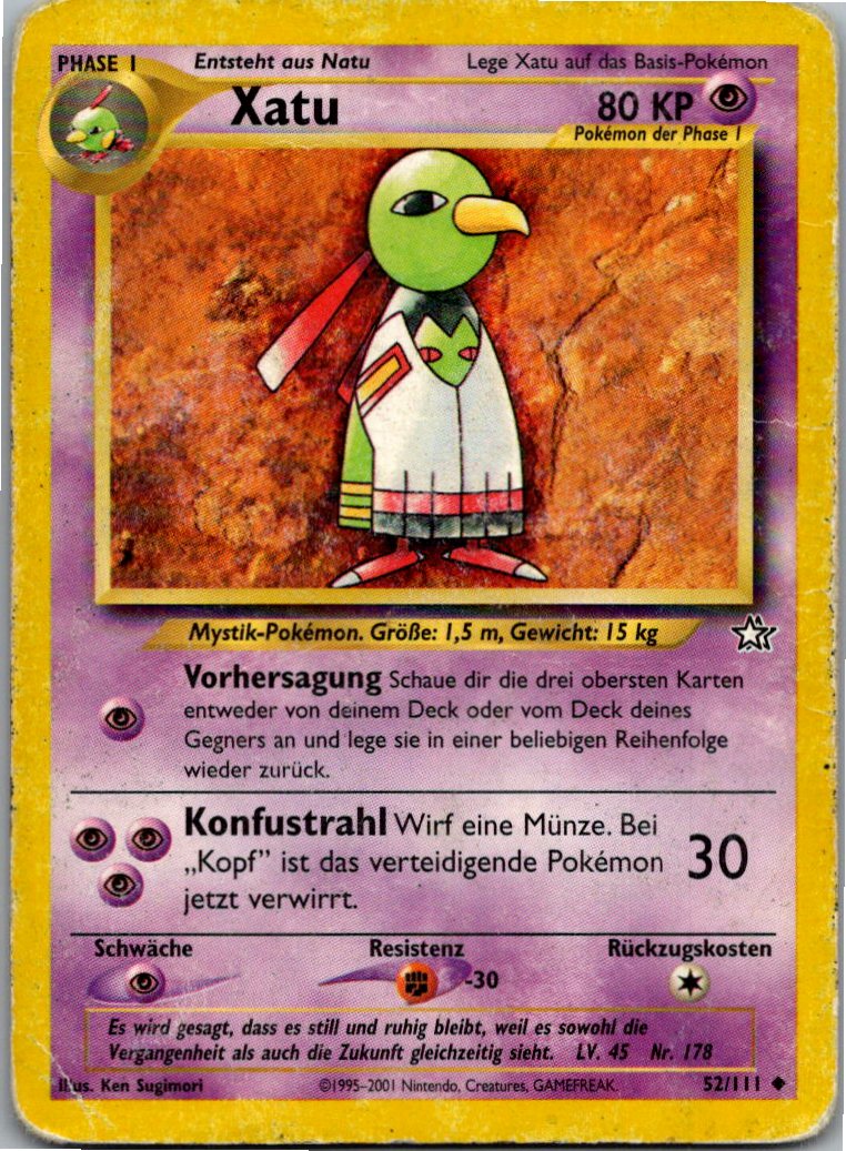Xatu 52/111 Neo Genesis – Vorderseite