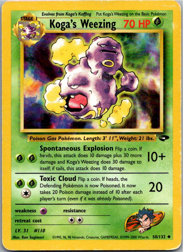 Koga's Weezing 50/132 Gym Challenge – Vorderseite