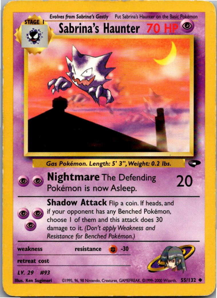 Sabrina's Haunter 55/132 Gym Challenge – Vorderseite