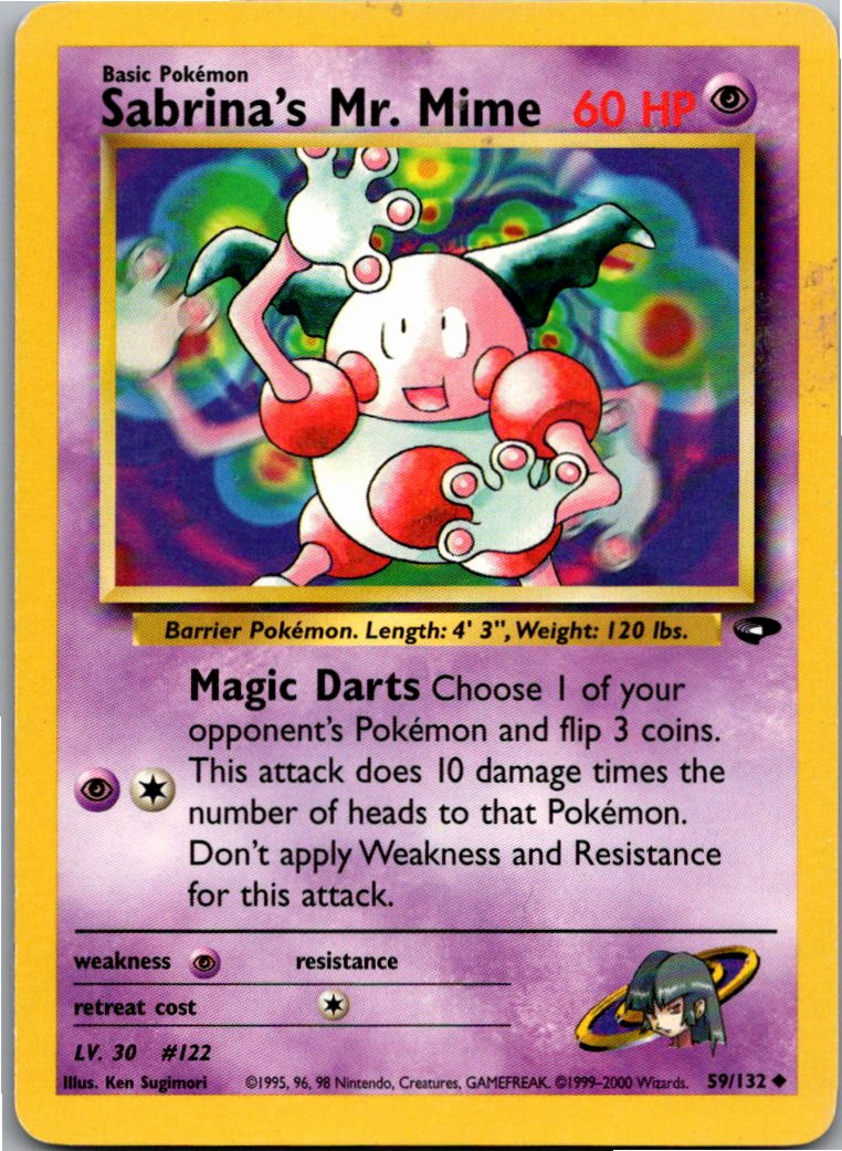 Sabrina's Mr. Mime 59/132 Gym Challenge – Vorderseite
