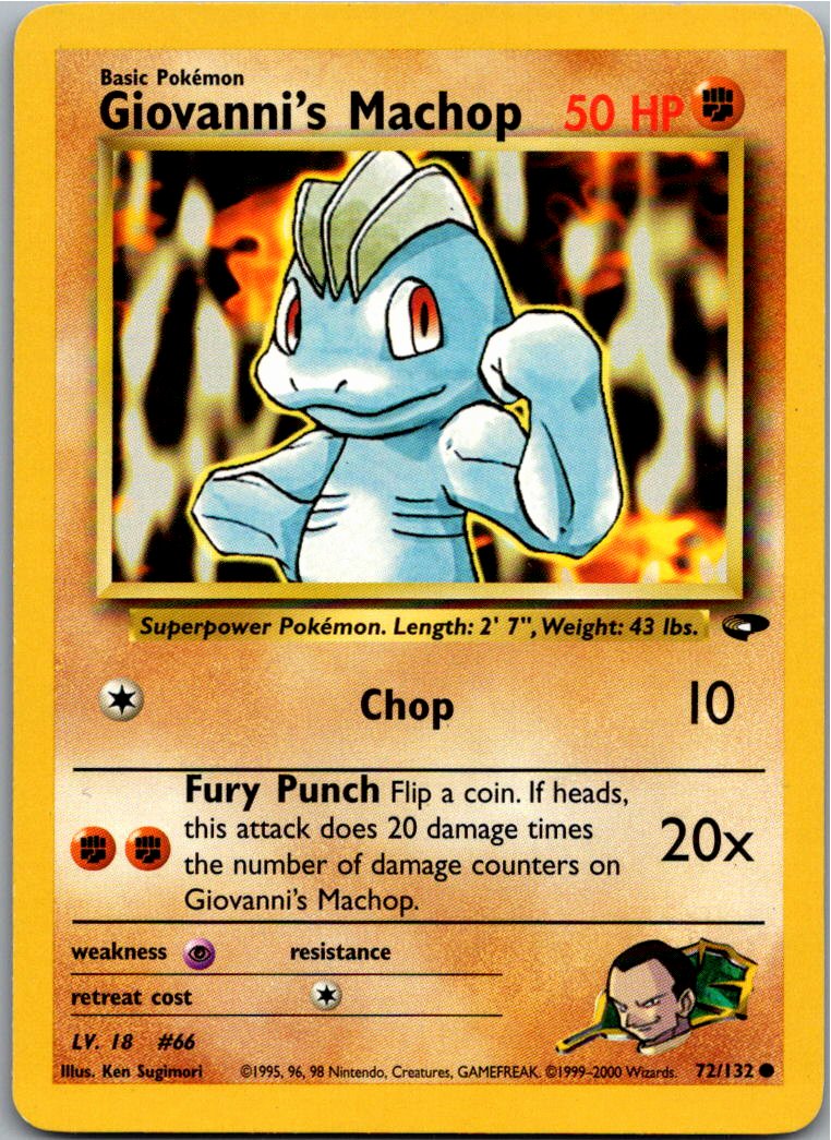 Giovanni's Machop 72/132 Gym Challenge – Vorderseite