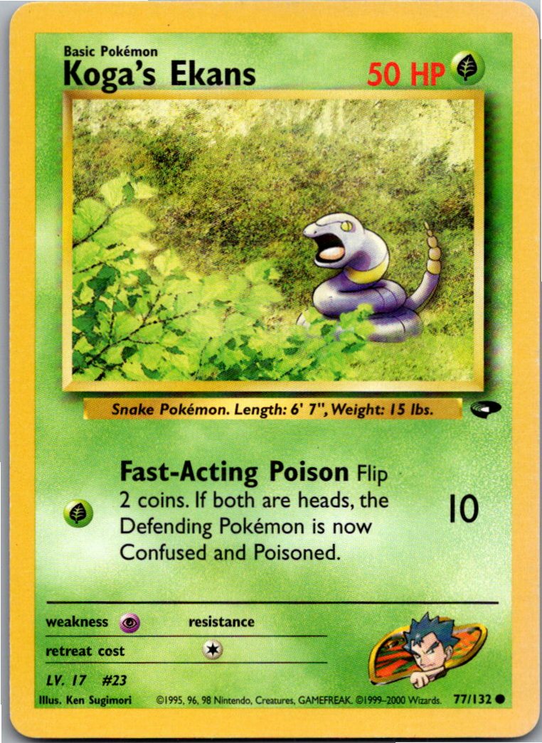 Koga's Ekans 77/132 Gym Challenge – Vorderseite