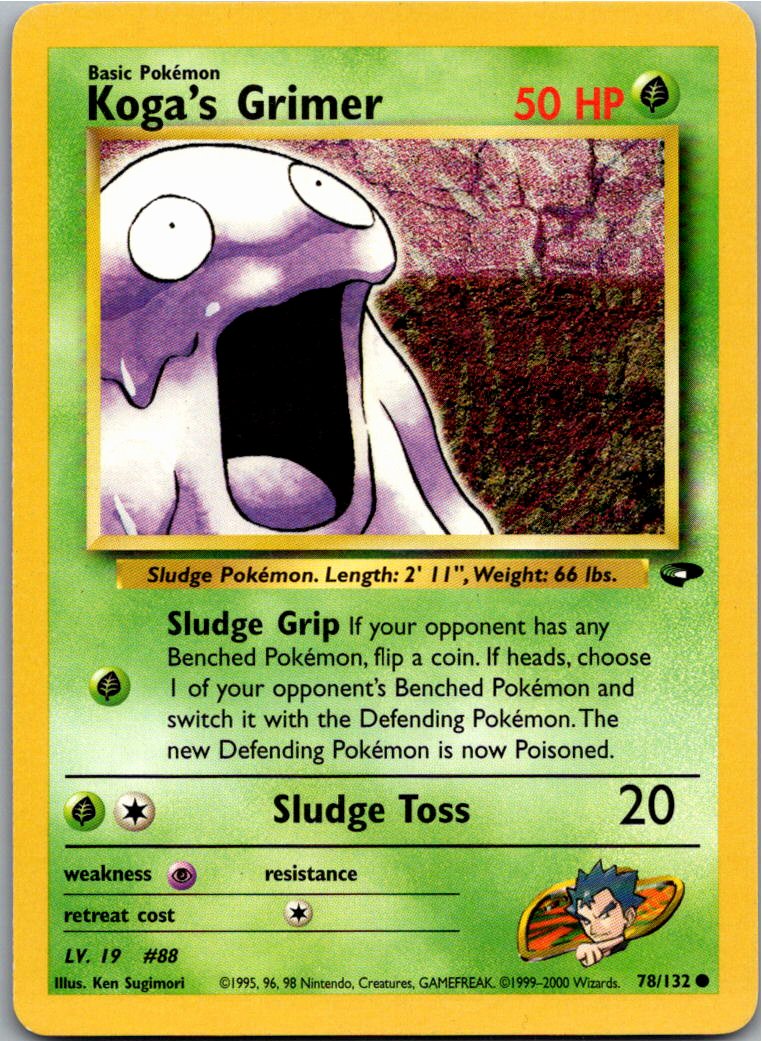 Koga's Grimer 78/132 Gym Challenge – Vorderseite