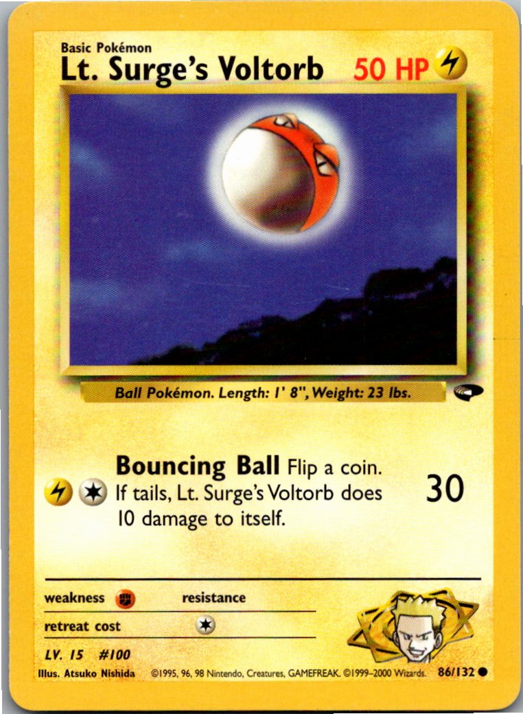 Lt. Surge's Voltorb 86/132 Gym Challenge – Vorderseite