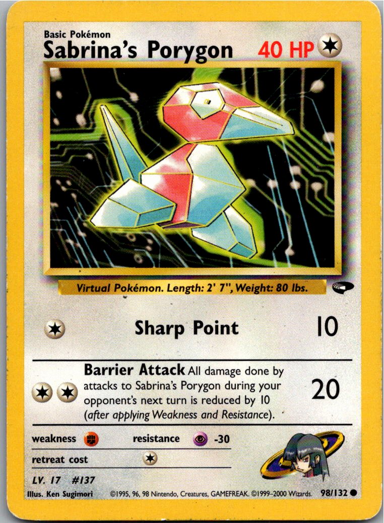 Sabrina's Porygon 98/132 Gym Challenge – Vorderseite